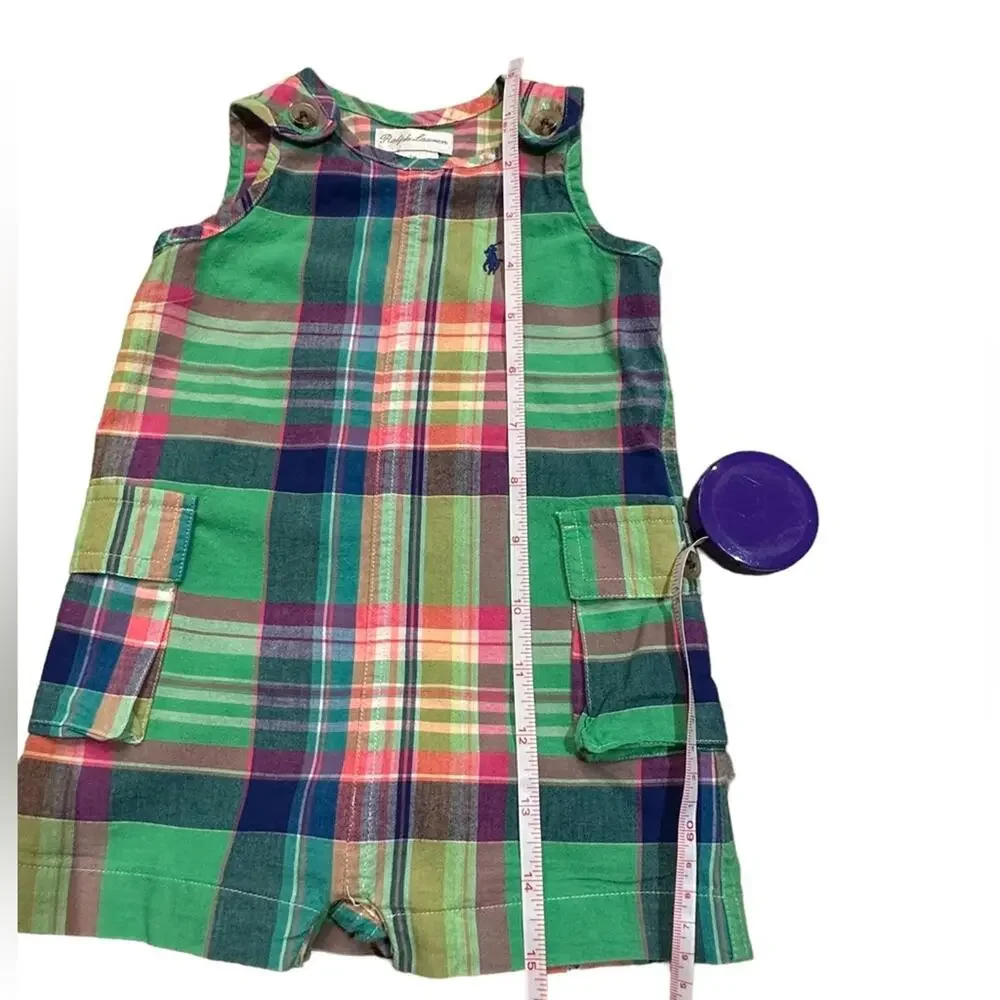 Ralph Lauren 3 months Infant Madras Plaid Romper